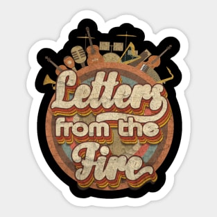 Tshirt Music Designs Vintage Retro - Letters from the Fire Sticker